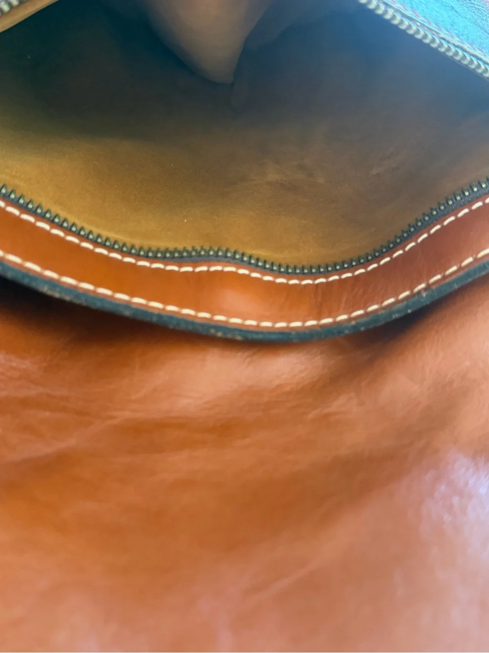 Patricia Nash Luzille Leather Convertible Backpack Tote Tan
